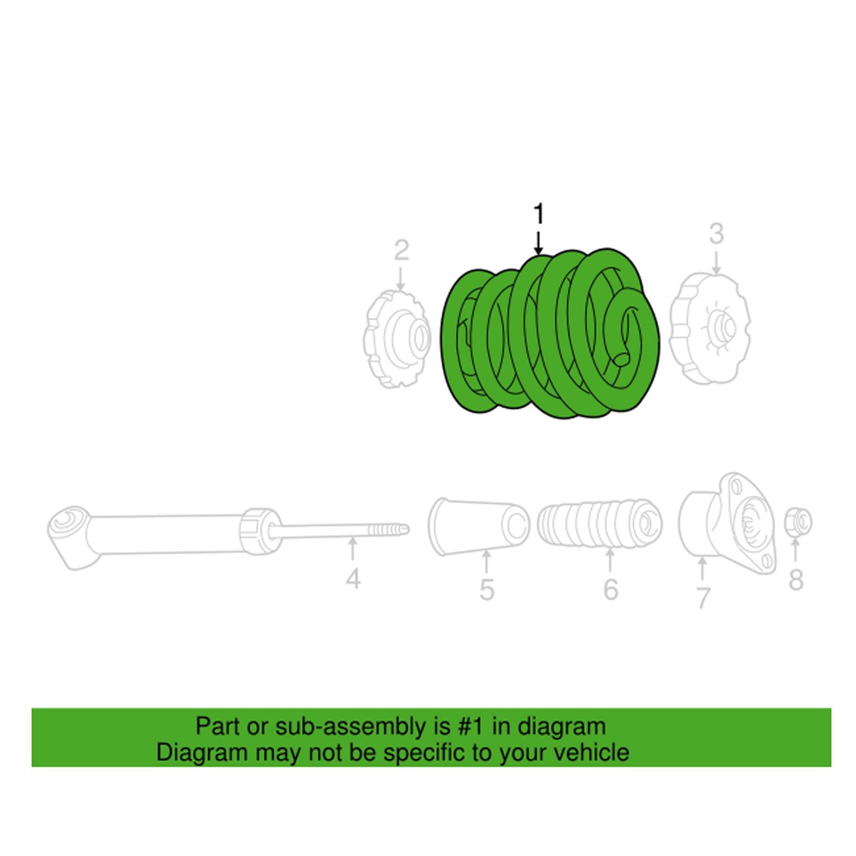 Audi Coil Spring - Rear 8E0511115CS